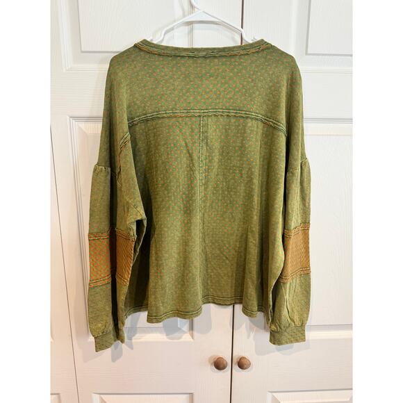 NEW Easel Pullover Green Rust Oversized Sweater- Med - Picture 8 of 8